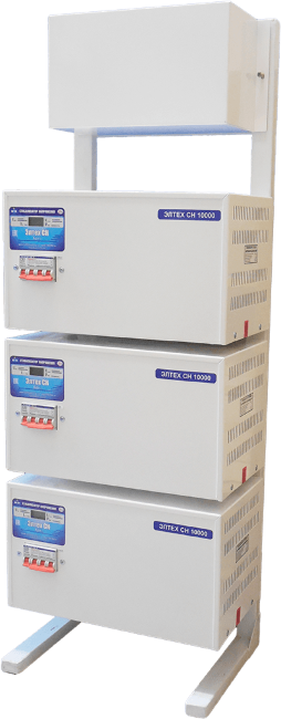 Трехфазный стабилизатор Элтех СН 10000*3 люкс  Трехфазный стабилизатор Элтех СН 10000*3 люкс